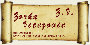 Zorka Vitezović vizit kartica